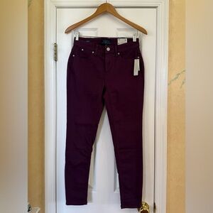 NWT Talbots Women's Simply Flattering Burgundy Jeggings